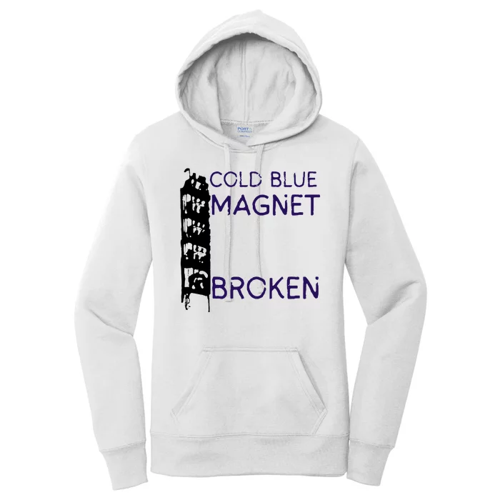 Cold Blue Magnet Broken Women's Pullover Hoodie