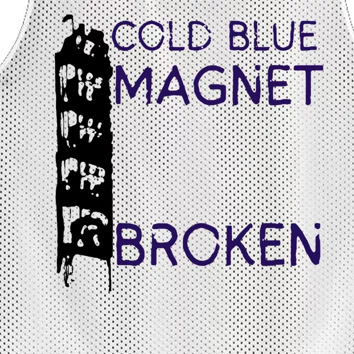 Cold Blue Magnet Broken Mesh Reversible Basketball Jersey Tank