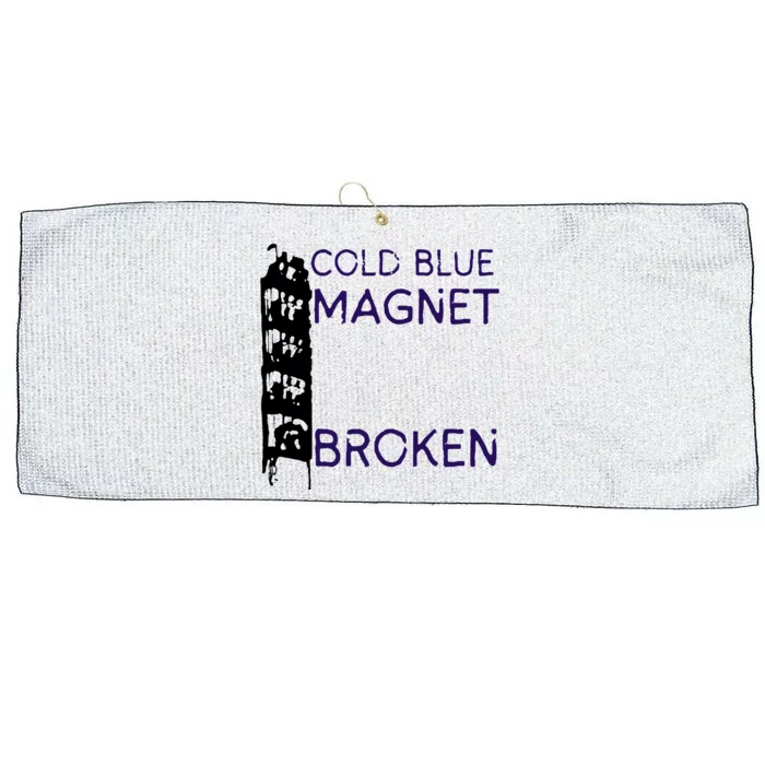 Cold Blue Magnet Broken Large Microfiber Waffle Golf Towel