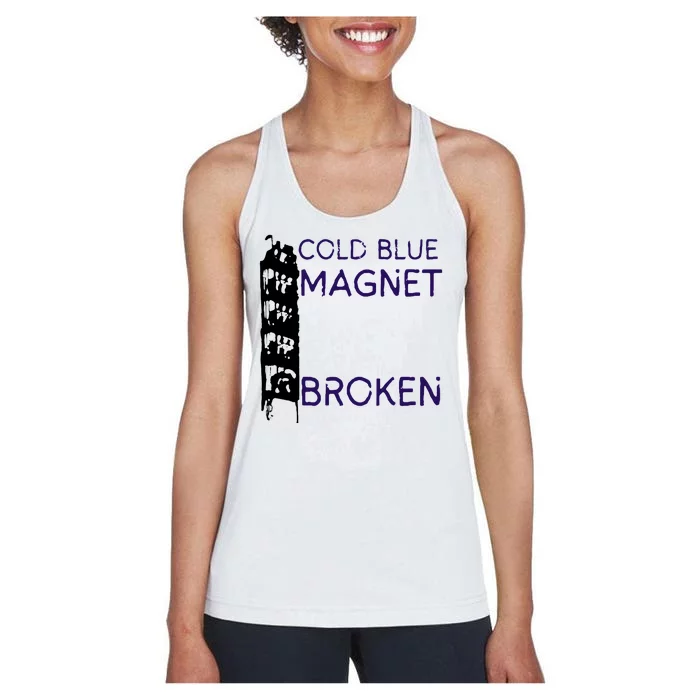 Cold Blue Magnet Broken Women's Racerback Tank