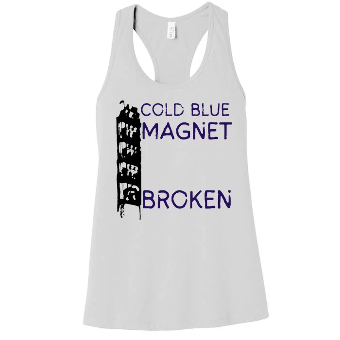 Cold Blue Magnet Broken Women's Racerback Tank