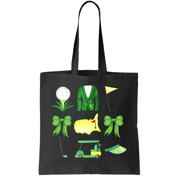 Coquette Bow Masters Golf Tournament Graphic Golfing Golfer Tote Bag