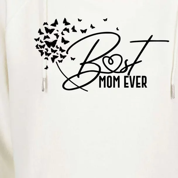 Cute Best Mom Ever Butterfly Dandelion Womens Funnel Neck Pullover Hood