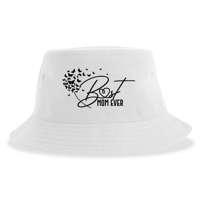 Cute Best Mom Ever Butterfly Dandelion Sustainable Bucket Hat