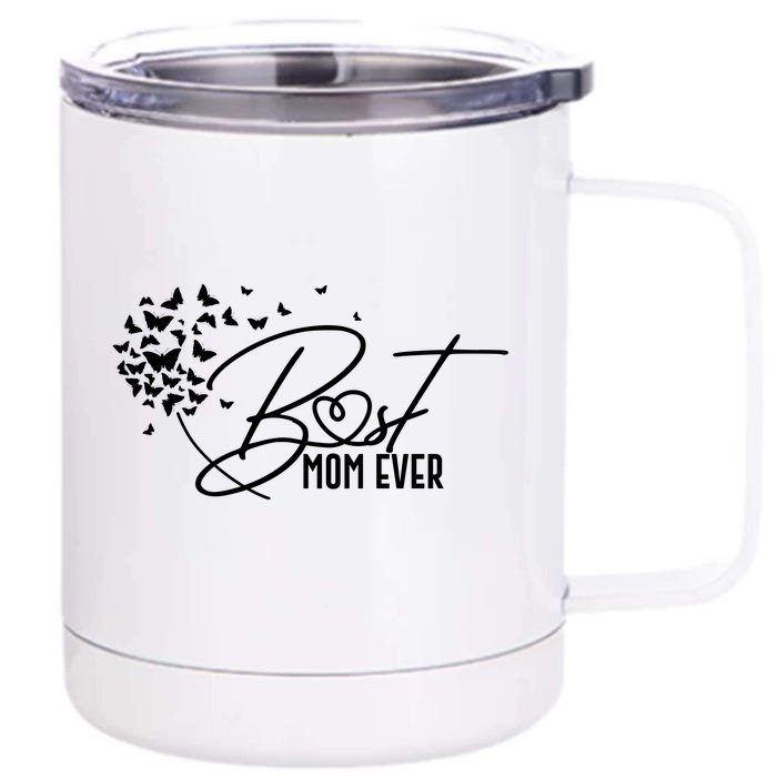 Cute Best Mom Ever Butterfly Dandelion Front & Back 12oz Stainless Steel Tumbler Cup