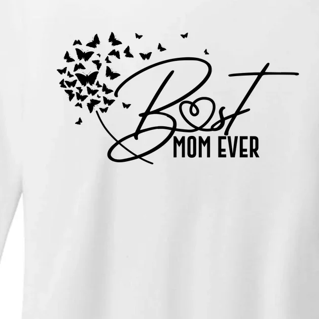 Cute Best Mom Ever Butterfly Dandelion Womens CVC Long Sleeve Shirt