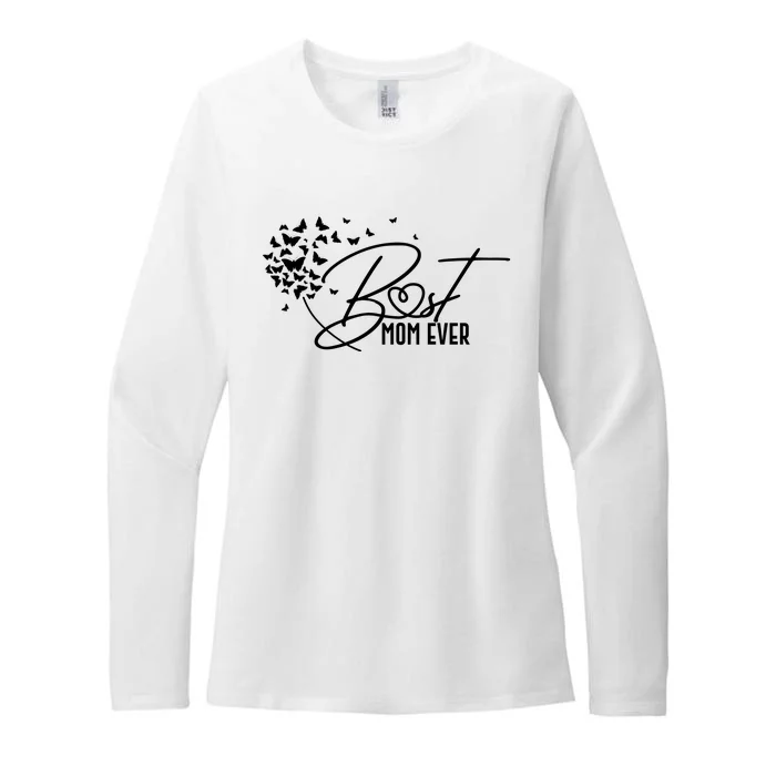 Cute Best Mom Ever Butterfly Dandelion Womens CVC Long Sleeve Shirt