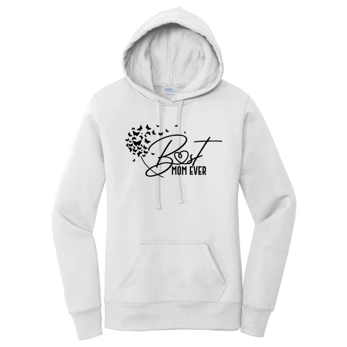 Cute Best Mom Ever Butterfly Dandelion Women's Pullover Hoodie