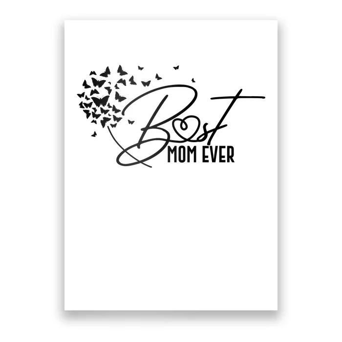 Cute Best Mom Ever Butterfly Dandelion Poster