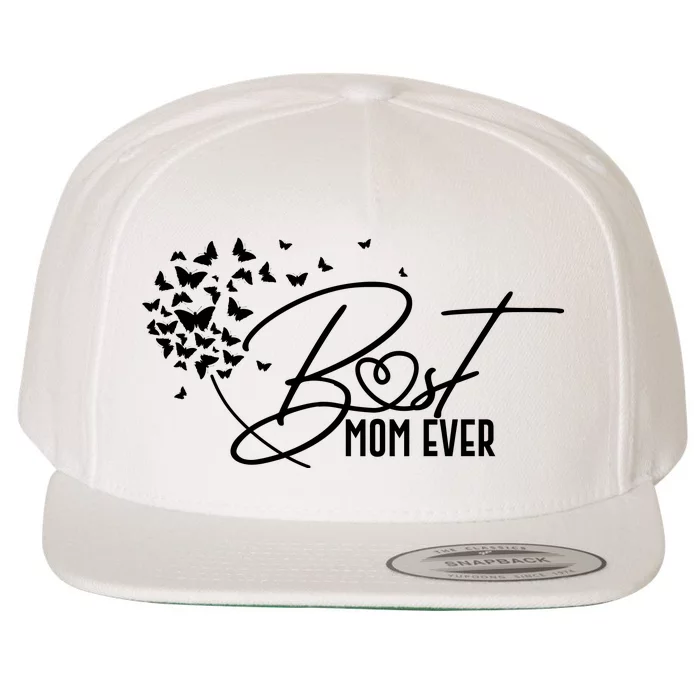 Cute Best Mom Ever Butterfly Dandelion Wool Snapback Cap