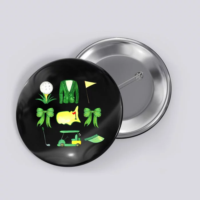 Coquette Bow Masters Golf Tournament Graphic Golfing Golfer Button