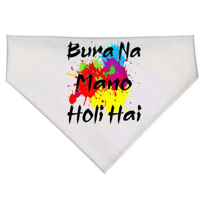 Cool Bura Na Mano Holi Hai Happy Holi Festival USA-Made Doggie Bandana