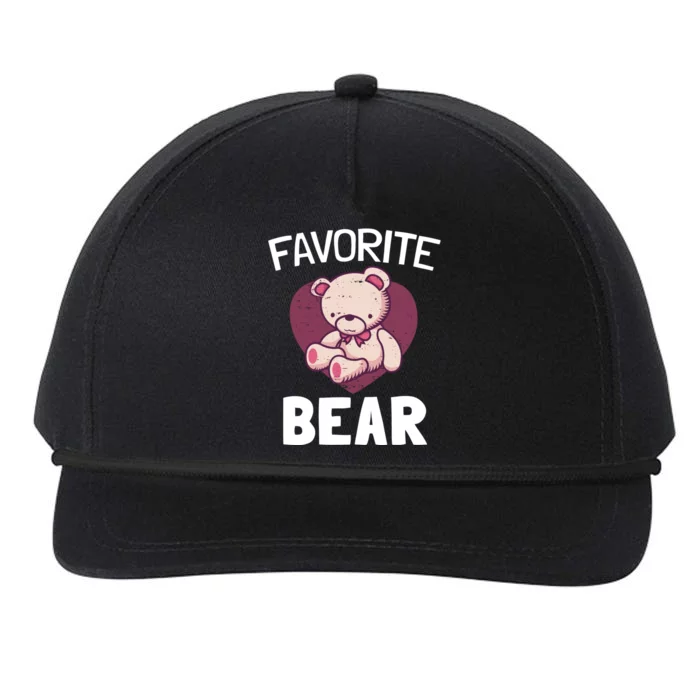 Cute Bear Nickname Heart In Love Gift For Lovers Gift Snapback Five-Panel Rope Hat