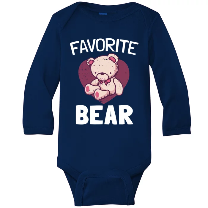 Cute Bear Nickname Heart In Love Gift For Lovers Gift Baby Long Sleeve Bodysuit