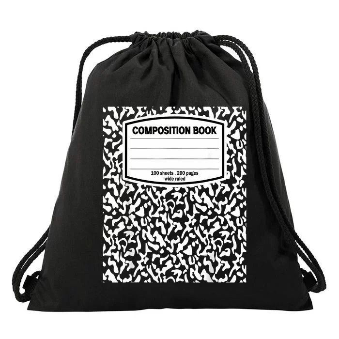 Composition Book Notebook Matching Group Halloween Teacher Drawstring Bag