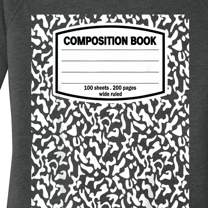 Composition Book Notebook Matching Group Halloween Teacher Women's Perfect Tri Tunic Long Sleeve Shirt