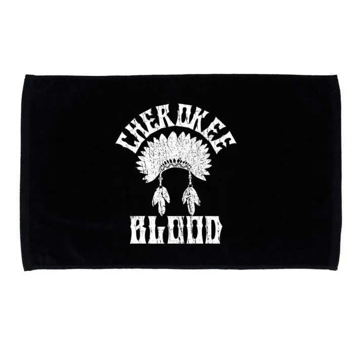 Cherokee Blood Native American Headdress Distressed Vintage Microfiber Hand Towel