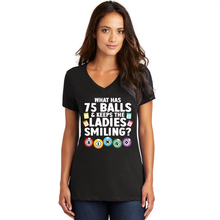 Cool Bingo Novelty Bingo Lover Bingo Player Women's V-Neck T-Shirt