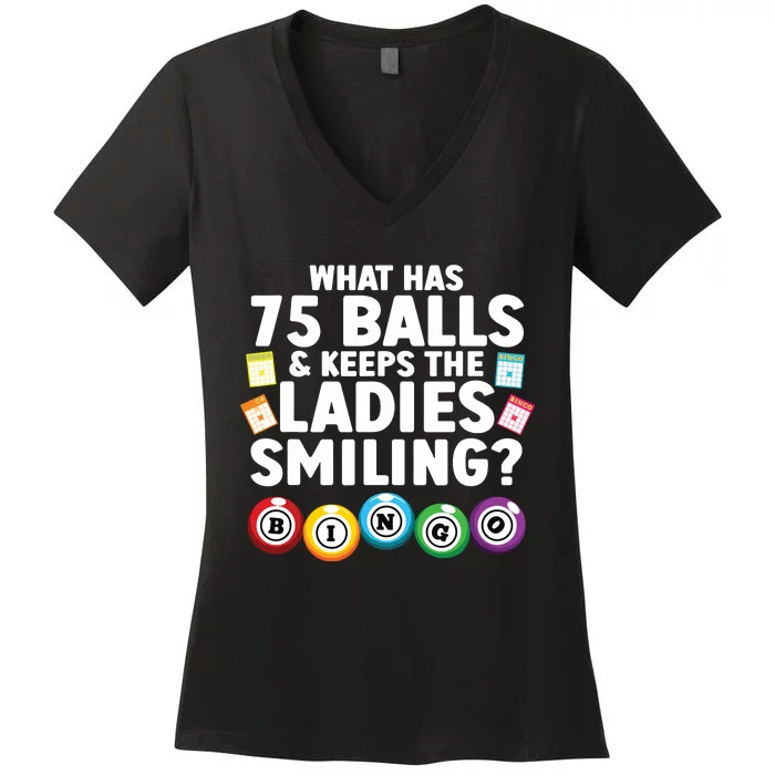 Cool Bingo Novelty Bingo Lover Bingo Player Women's V-Neck T-Shirt