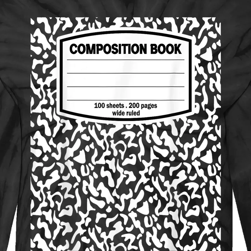 Composition Book Notebook Matching Group Halloween Teacher Tie-Dye Long Sleeve Shirt