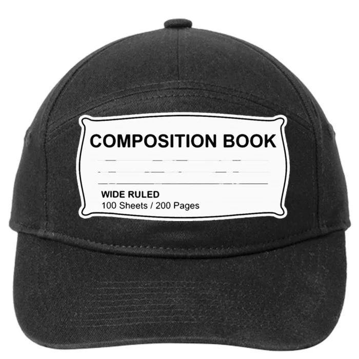 Composition Book Notebook Teachers Halloween Group Costume 7-Panel Snapback Hat