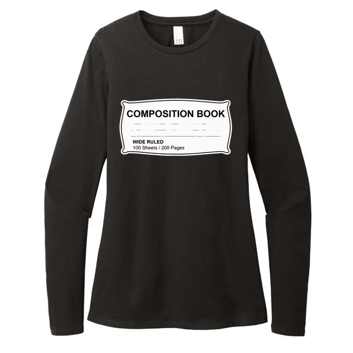 Composition Book Notebook Teachers Halloween Group Costume Womens CVC Long Sleeve Shirt