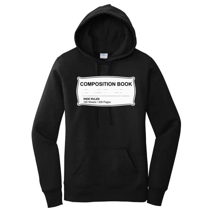 Composition Book Notebook Teachers Halloween Group Costume Women's Pullover Hoodie