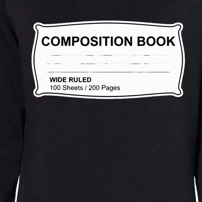 Composition Book Notebook Teachers Halloween Group Costume Womens California Wash Sweatshirt