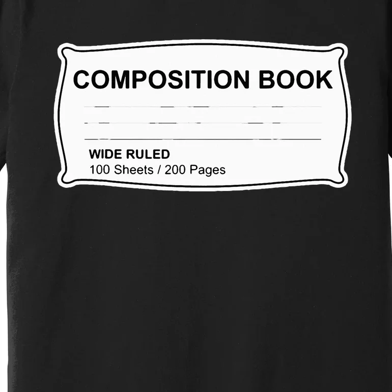 Composition Book Notebook Teachers Halloween Group Costume Premium T-Shirt