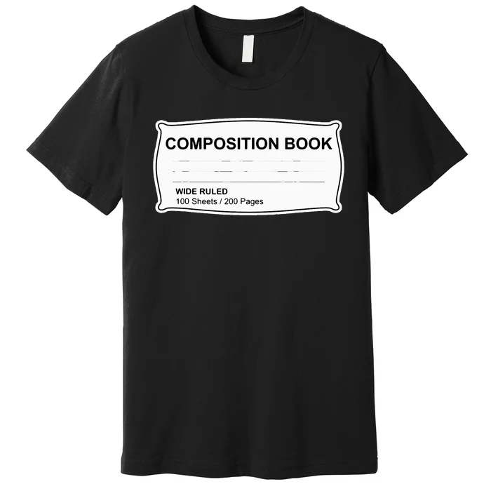 Composition Book Notebook Teachers Halloween Group Costume Premium T-Shirt