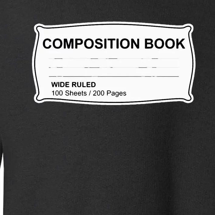 Composition Book Notebook Teachers Halloween Group Costume Toddler Sweatshirt