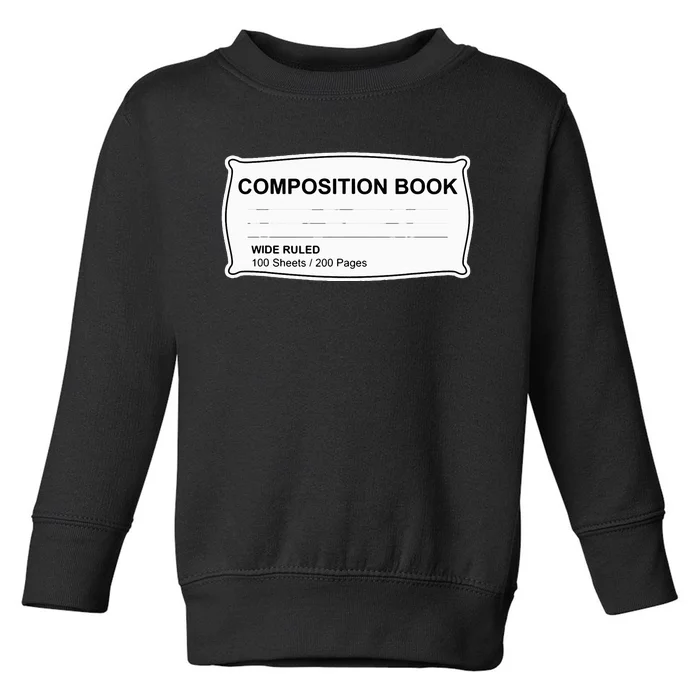 Composition Book Notebook Teachers Halloween Group Costume Toddler Sweatshirt