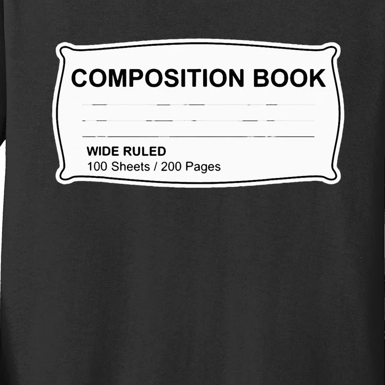 Composition Book Notebook Teachers Halloween Group Costume Kids Long Sleeve Shirt