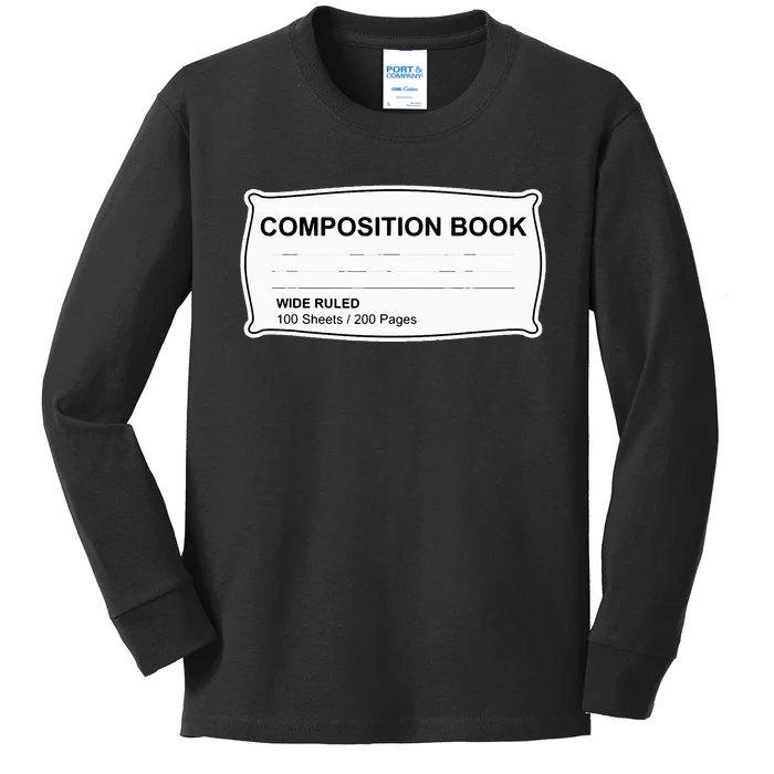 Composition Book Notebook Teachers Halloween Group Costume Kids Long Sleeve Shirt