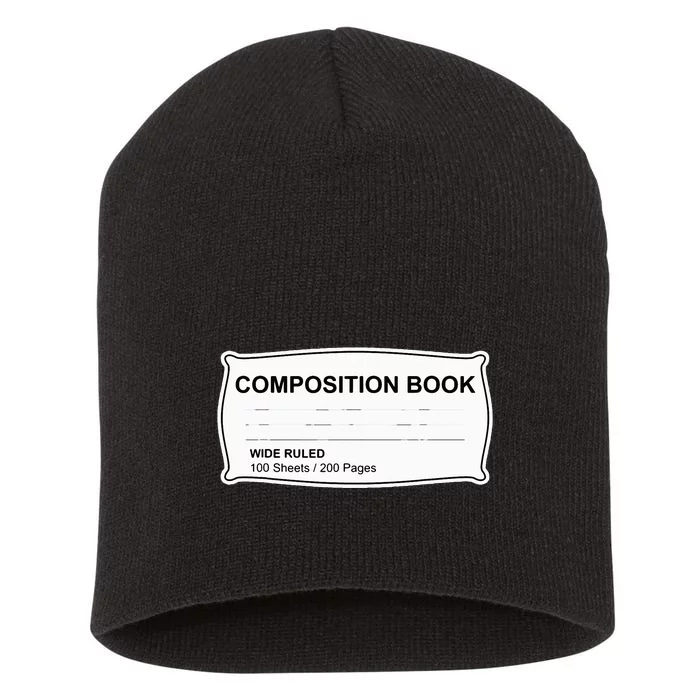 Composition Book Notebook Teachers Halloween Group Costume Short Acrylic Beanie