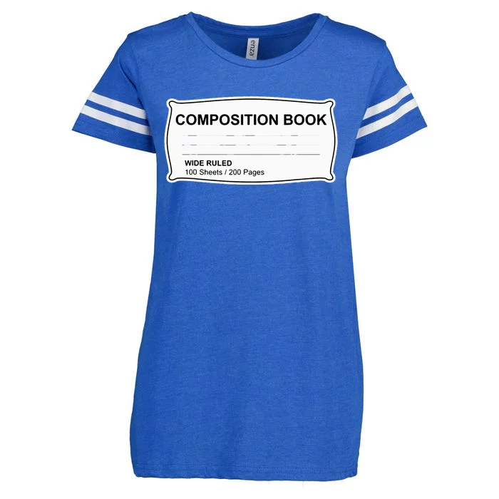 Composition Book Notebook Teachers Halloween Group Costume Enza Ladies Jersey Football T-Shirt