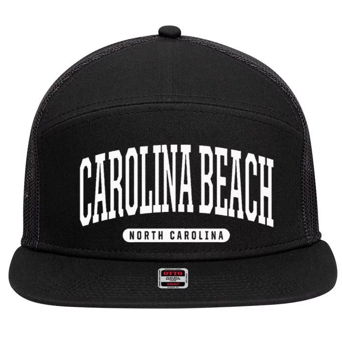 Carolina Beach North Carolina 7 Panel Mesh Trucker Snapback Hat