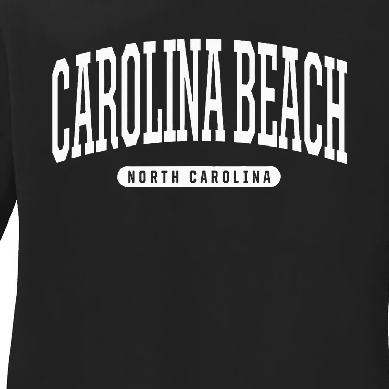 Carolina Beach North Carolina Ladies Long Sleeve Shirt