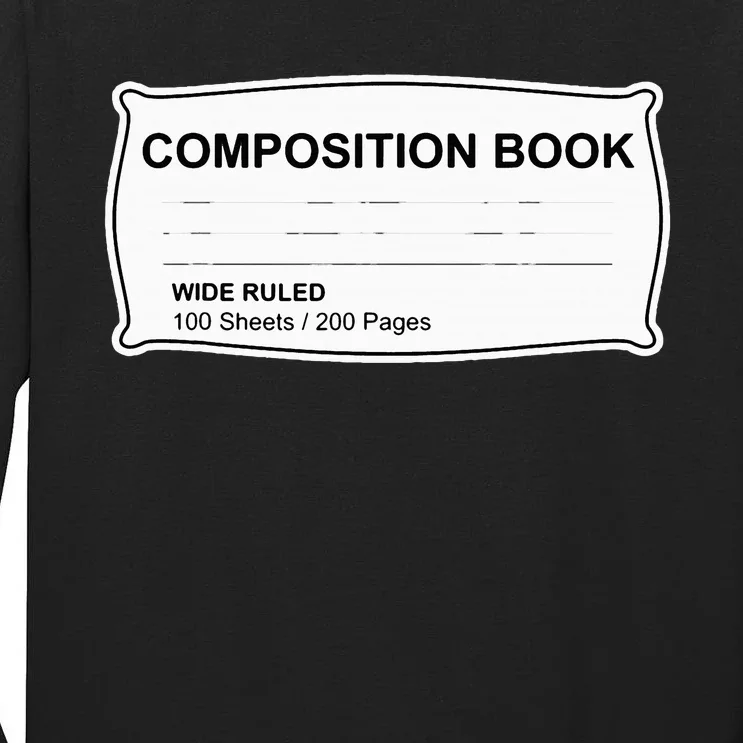 Composition Book Notebook TeacherS Halloween Group Costume Tall Long Sleeve T-Shirt