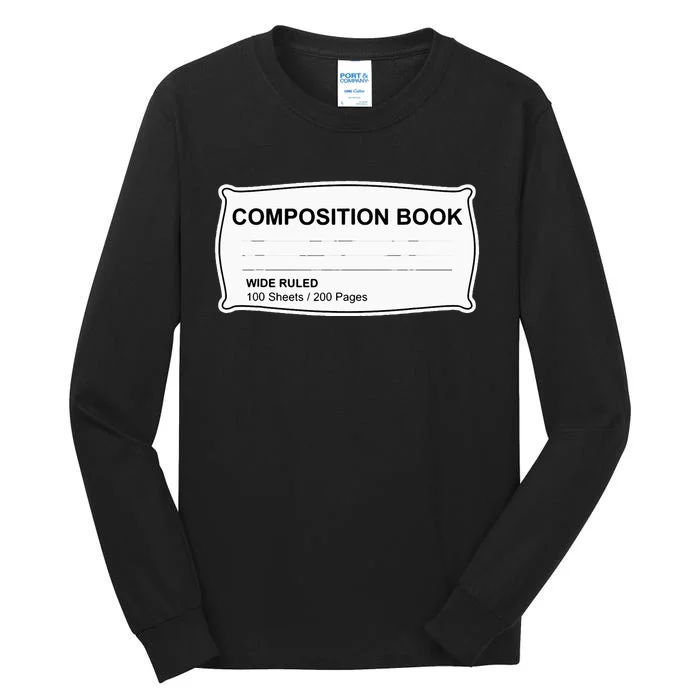 Composition Book Notebook TeacherS Halloween Group Costume Tall Long Sleeve T-Shirt