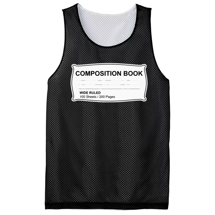 Composition Book Notebook TeacherS Halloween Group Costume Mesh Reversible Basketball Jersey Tank