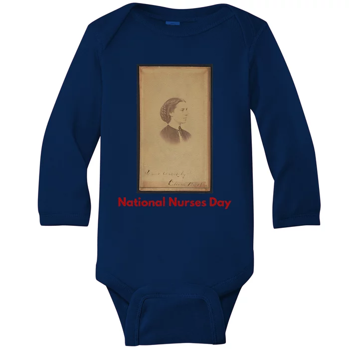 Clara Barton National Nurses Day Baby Long Sleeve Bodysuit