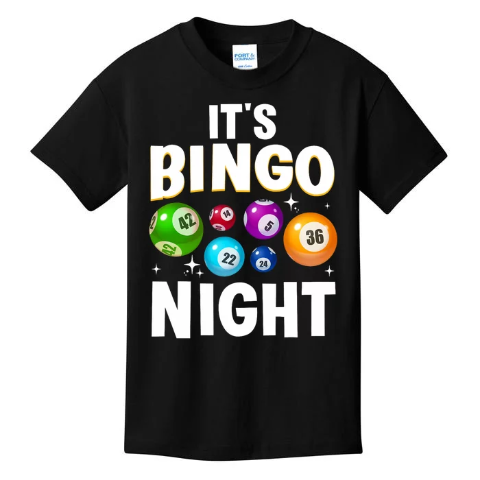 Cool Bingo Night Art Bingo Lover Bingo Player Kids T-Shirt