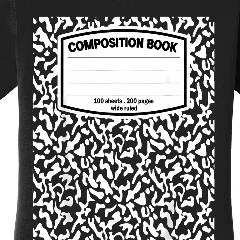 Composition Book Notebook Matching Group Halloween Teacher Women's T-Shirt