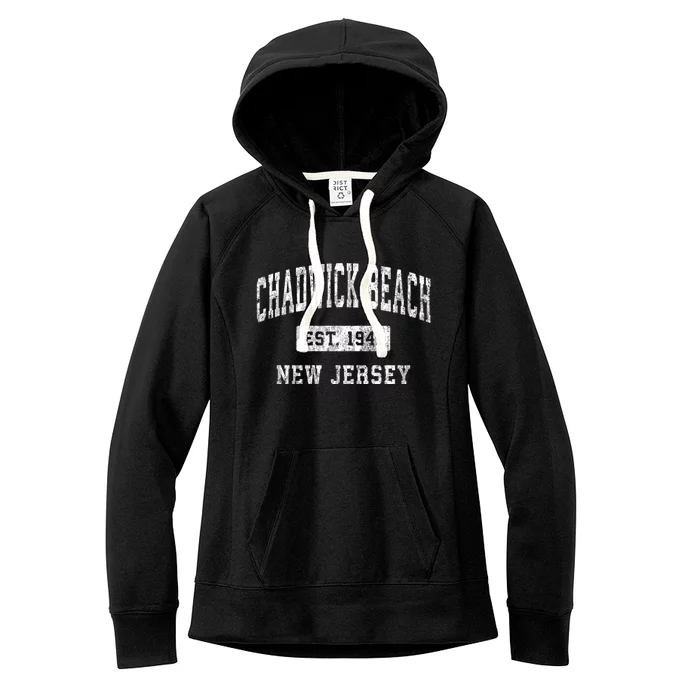 Chadwick Beach New Jersey Nj Vintage Established Sports Women's Fleece Hoodie