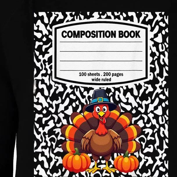 Composition Book Notebook Funny Turkey Costume Thanksgiving Womens Funnel Neck Pullover Hood