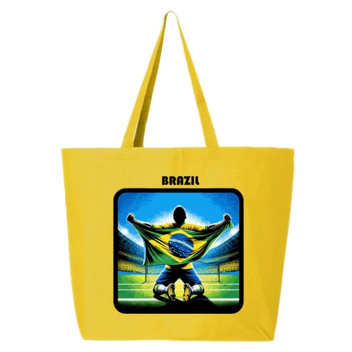 Cool Brazil National Soccer Team With Flag 25L Jumbo Tote