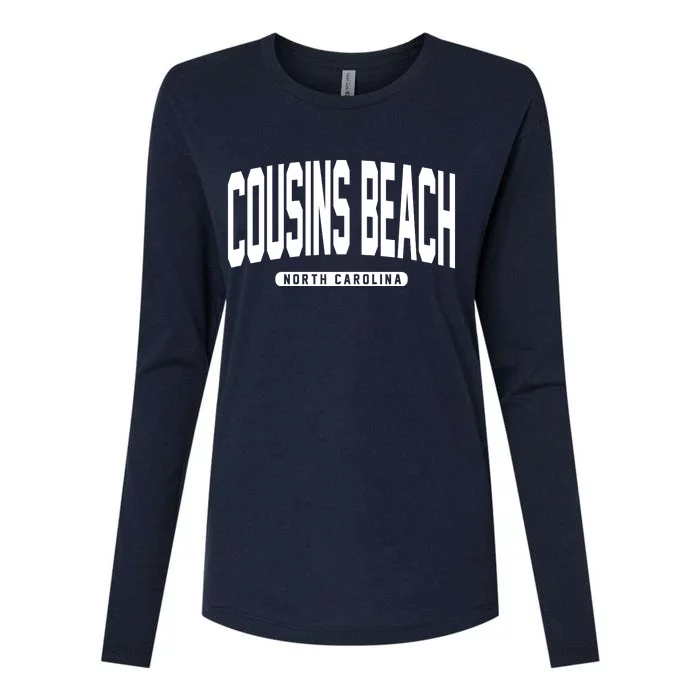 Cousins Beach North Carolina Womens Cotton Relaxed Long Sleeve T-Shirt