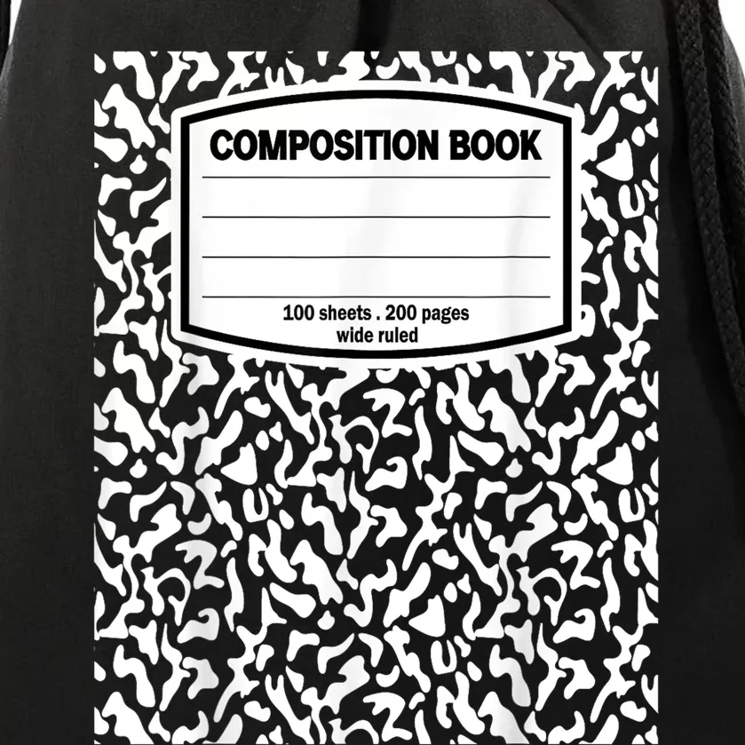 Composition Book Notebook Matching Group Halloween Teacher Drawstring Bag