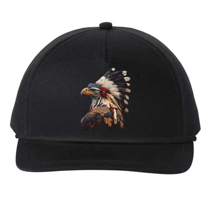 Chicken Bird Native American Indian Northwest Tribal Graphic Snapback Five-Panel Rope Hat